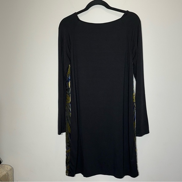 HALE BOB Velvet Burnout Long Sleeve  Silk Dress With Beads Size M - Picture 9 of 15